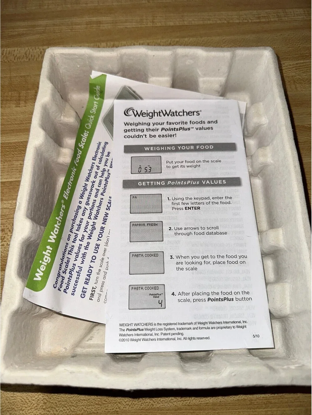 Weight Watchers Electronic Food Scale PointsPlus Database